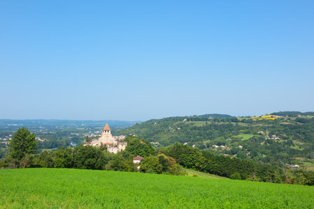 Landscape in the French Lot near Clermond Dessousの写真素材