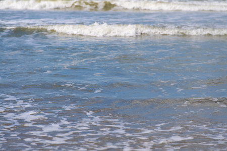 Waves in the sea water from the North seaの写真素材