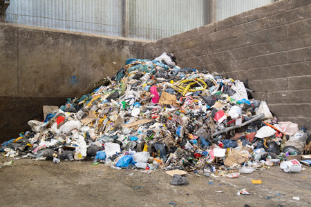 Collected plastic recycle materialの写真素材