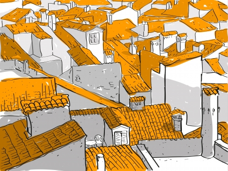 Old City Rooftops のイラスト素材