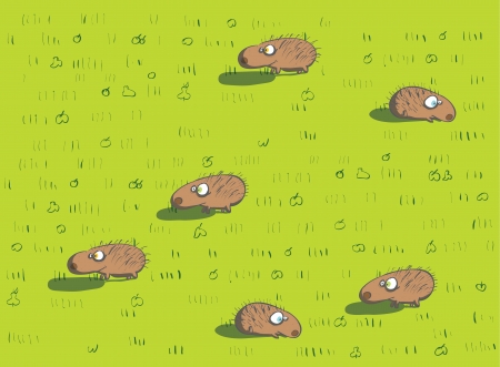 Hedgehogs Pattern のイラスト素材