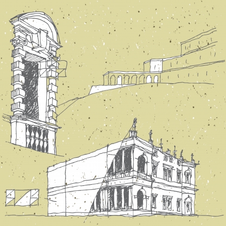 Sketching Historical Architecture in Italy のイラスト素材