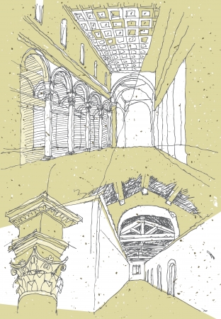 Sketching Historical Architecture in Italy のイラスト素材