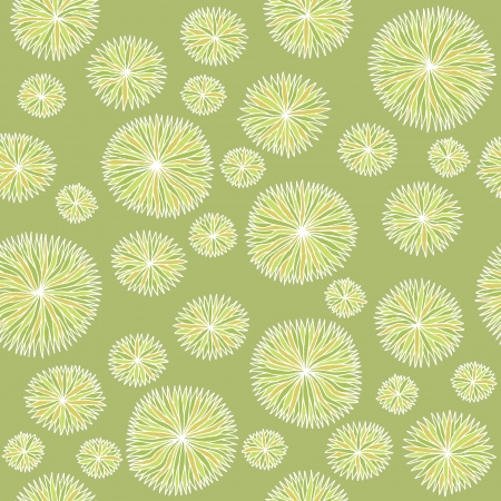 Vintage Flower Pattern   seamless repeated texture in green のイラスト素材