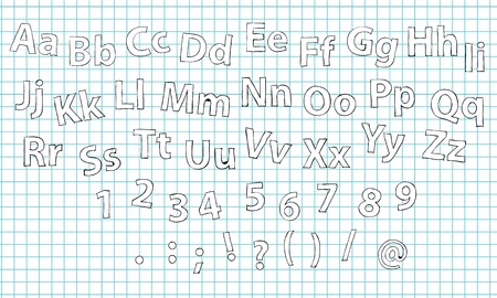 Hand Drawn Alphabet ABC のイラスト素材