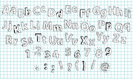 3D hand drawn Alphabet のイラスト素材
