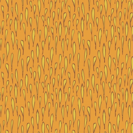 Grass Seamless Pattern (repetitive) on yellow background.  のイラスト素材