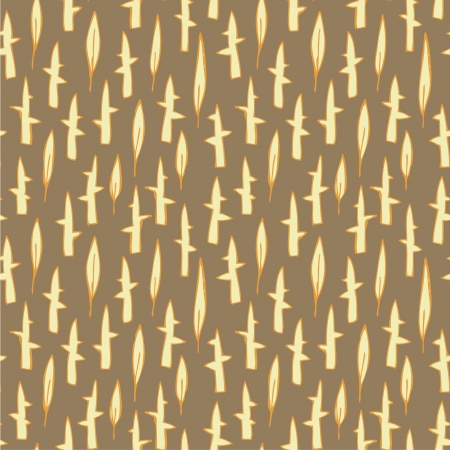 Grass Field Seamless Pattern  repetitive  on yellow background  のイラスト素材