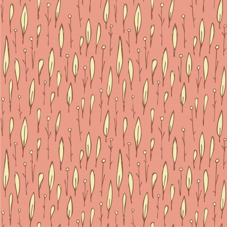 Grass Field Seamless Pattern  repetitive  on pink background のイラスト素材