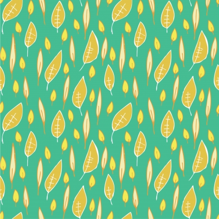 Leaf Seamless Pattern  repetitive  on blue background  のイラスト素材