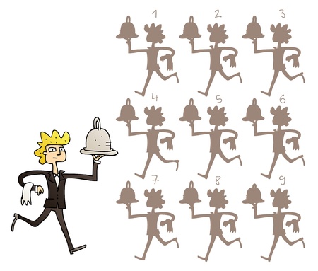 Waiter Shadows のイラスト素材
