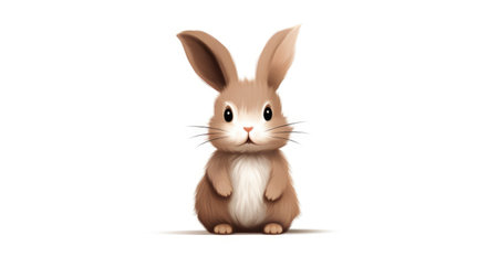 Rabbit isolated on white background.の素材