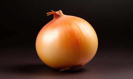 onion on a dark background, close-up, studio shotの素材