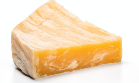 Parmesan cheese isolated on white background.の素材