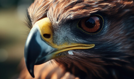 Close-up portrait of a golden eagle (Aquila chrysaetos)の素材