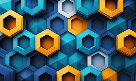 flat background with multiply colored abstract geometry ornamentの素材