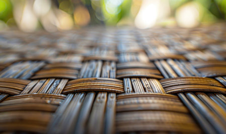 texture of finely woven bamboo mattingの素材