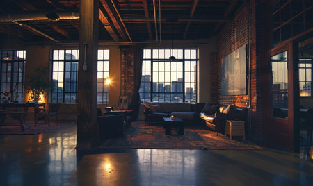 An urban loft with modern designの素材