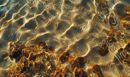 Caustic patterns on the sandy seabed surfaceの素材