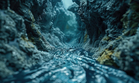 Seabed surface with mesmerizing caustic patternsの素材