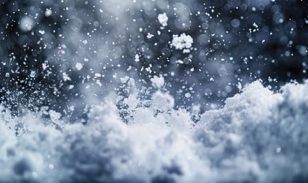 Close-up of snow bursting, closeup view of snow, nature backgroundの素材