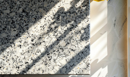 Top view of a clean polished granite countertopの素材