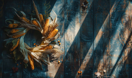 Top view of a dark wooden countertopの素材