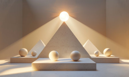 Abstract background with geometric compositionの素材