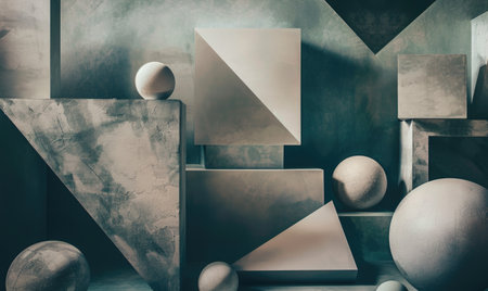 Abstract geometry composition, abstract backgroundの素材