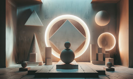 Abstract geometry composition, abstract backgroundの素材