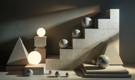 Abstract background with geometric compositionの素材