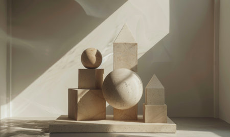 Abstract background with geometric compositionの素材