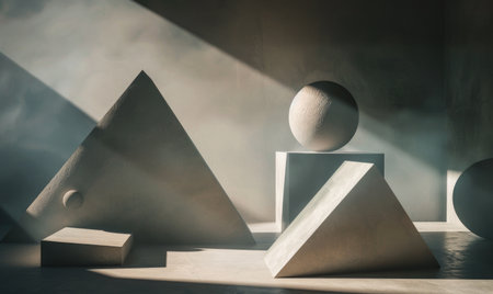 Abstract background with geometric compositionの素材