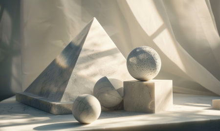 Abstract background with geometric compositionの素材