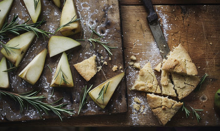 Pear and rosemary shortbreadの素材
