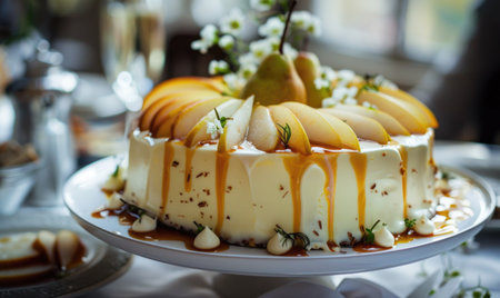 Pear and white chocolate cakeの素材