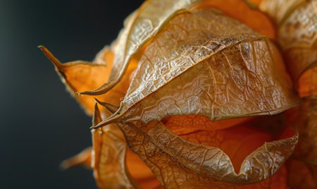 A close-up of physalis with the husk intactの素材