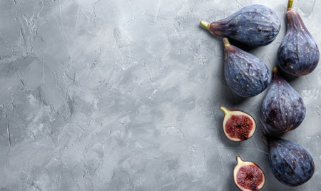 Figs on a light gray background, modern and cleanの素材