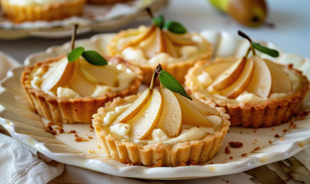 Pear and mascarpone tartletsの素材