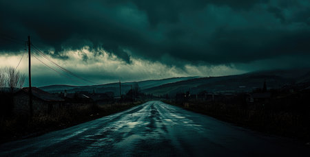Dark clouds moving slowly across the skyの素材