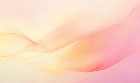 A pink and yellow background with a wave in the middle. The background is very light and the wave is very longの素材
