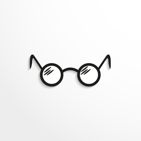 Glasses with lenses. Vector icon. Black and white viewのイラスト素材