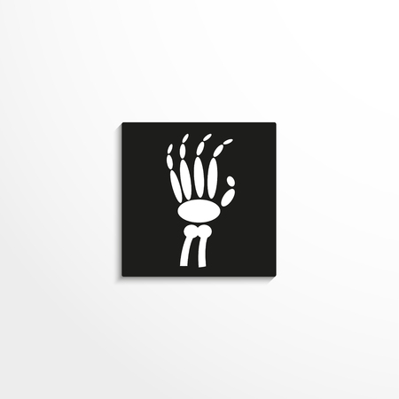 X-ray. Vector icon. Black and white viewのイラスト素材