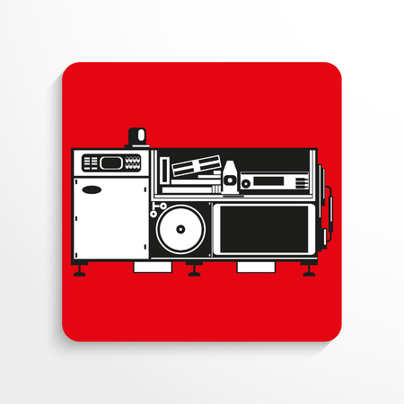 Industrial equipment. Machine. Vector icon.のイラスト素材