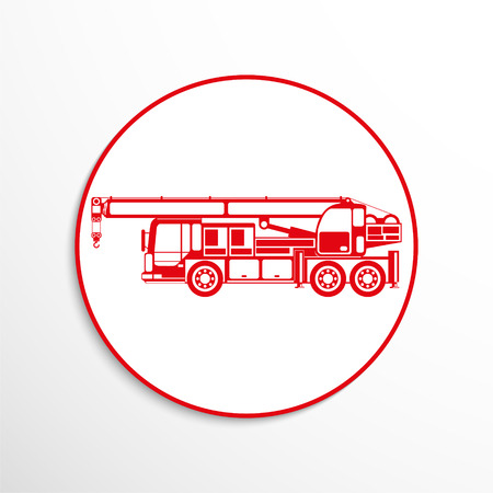 Heavy crane. Vector icon.のイラスト素材