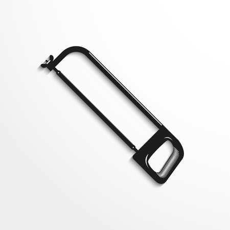 Hacksaw for metals. Vector icon.のイラスト素材