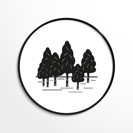 Forest. Vector icon.のイラスト素材
