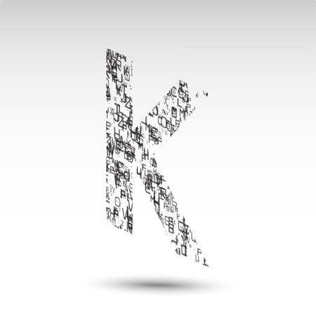 Letter of the Latin alphabet. Vector illustration.のイラスト素材