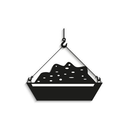 Symbol. Loading of bulk materials. Vector icon.のイラスト素材