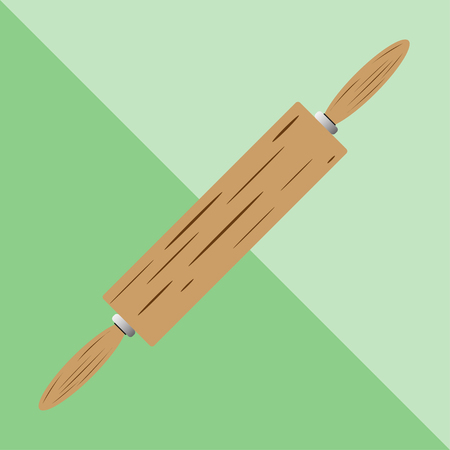 Rolling pin. Kitchen utensils and equipment. Vector icon.のイラスト素材